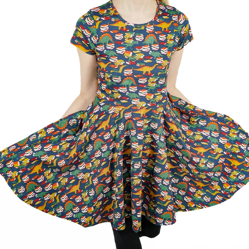 Dinobooks Kids Twirl Dress [FINAL SALE]