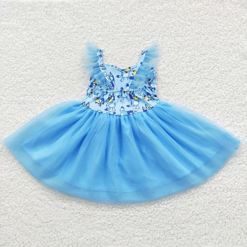 girls cartoon gauze dress GSD0334