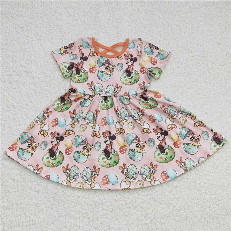 girls easter cartoon dress GSD0222