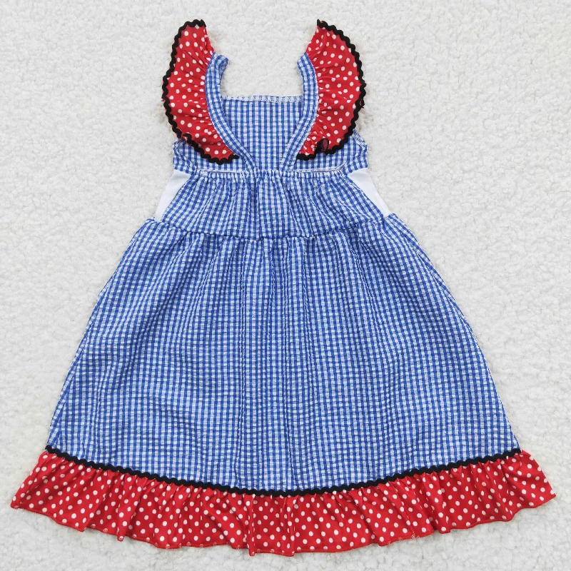 USA flag embroidery dress GSD0191